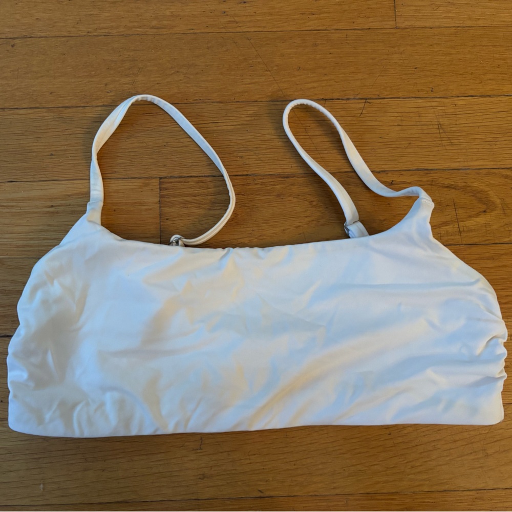 Athleta White Minimalist Bikini Top
